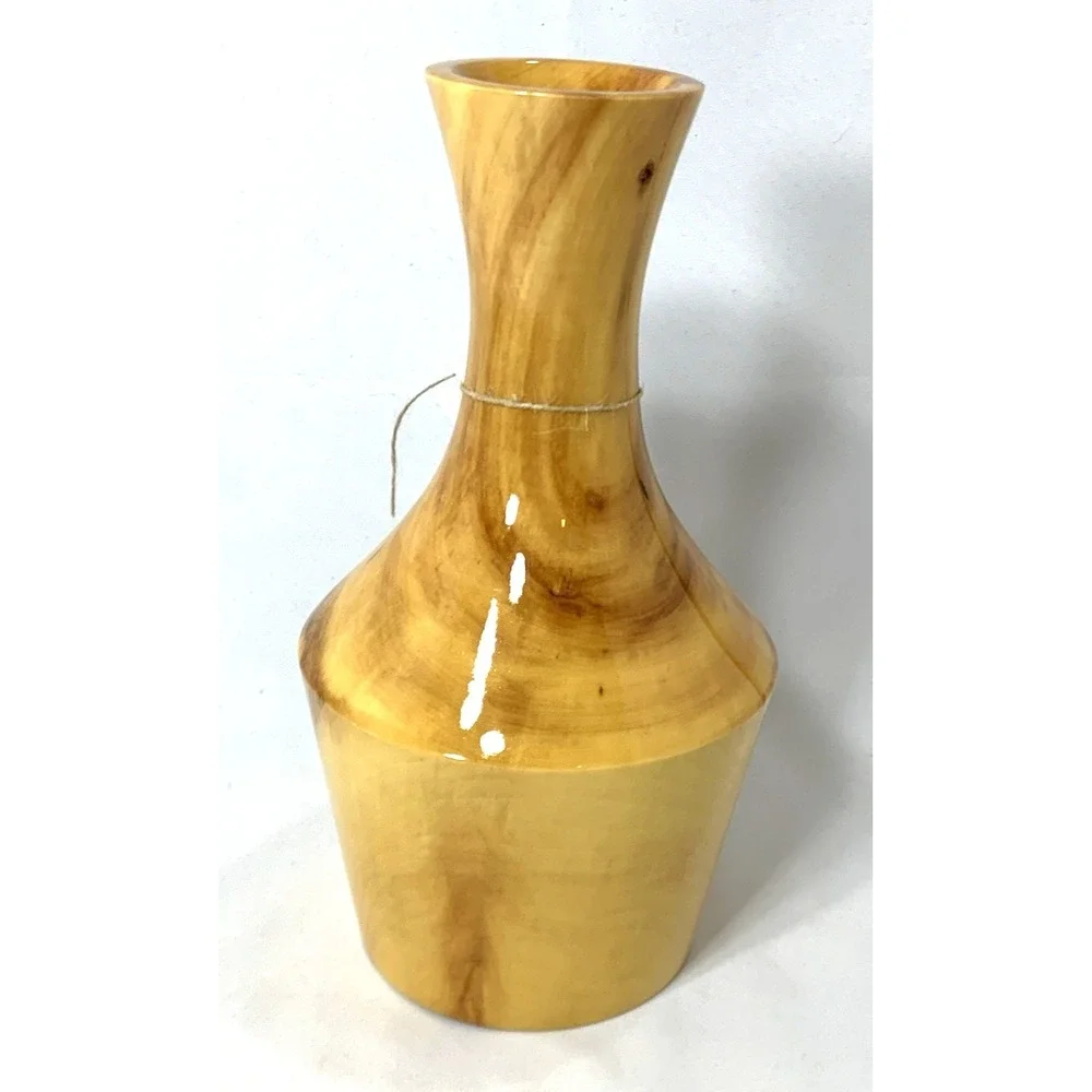 Artisan Signed Aspen Wood Vase Colorado Made USA Hand Turned Gary Duncan‎